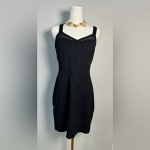 Express Black Bodycon Dress with Mesh Cutouts – Women’s Size 10